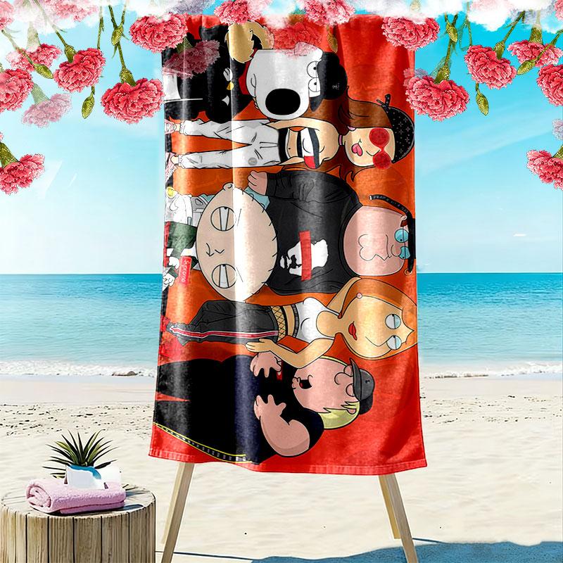 Griffin Print Beach Towel, Large Soft Quick Dry Towel for Beach Camping Swimming