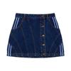 Originals X Ivy Park Striped Denim A-Line Skirt Women Bottoms Blue H61720