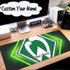 Custom Name Mouse Pad Green Bremen Pattern Mouse Pad Desk Mat, Non-Slip Rubber Backer Pad For Computer Notebook Gaming Mouse Pad Birthday Gift