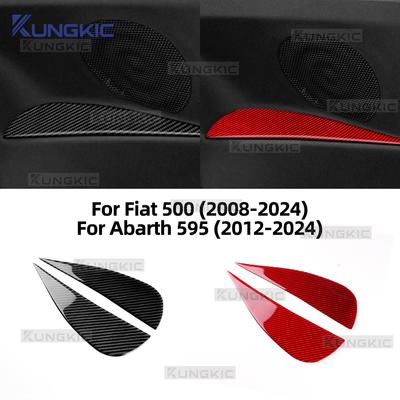 Для Fiat 500 2008-2024 Для Abarth 595/695 2012-2021 2022 2023 2024 Настоящая мягкая наклейка из углеродного волокна LHD RHD Отделка заднего подлокотника автомобиля