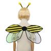 Bee Ladybug Wing Set with Headband Organza Costume Accessories for Kids Adults Dress-Up Party Decor for Performances Holiday Events