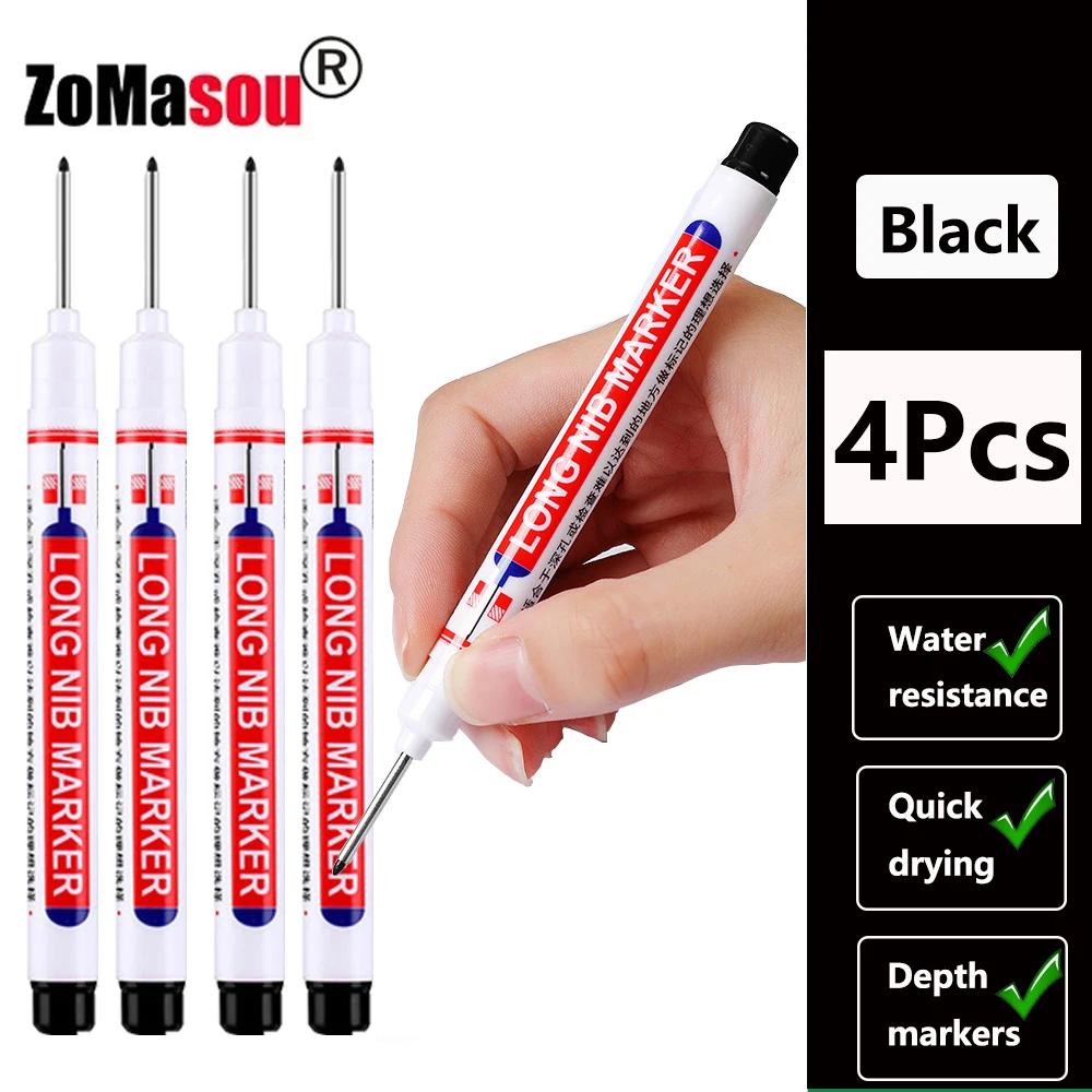 20mm 1-100Pcs Waterproof Deep Hole Marker Long Head Markers Pen Woodworking for Metal Carpenter White/Black/Red/Blue/Green Ink