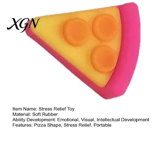 Pizza Piece Fidget Toy Cheese Squeeze Stress Relief Mini Sensory Kids Home Office Worker Soft Stretchy Simulation Food