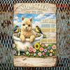 Get Up Put On Crown Alpaca Sunflower Motivational Tin Sign, Rustic Vintage Wall Decor
