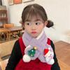 Kids Winter Knit Scarf Boys Girls Warm Windproof Neck Warmer In Checkered Soft Acrylic Yarn 80x8cm
