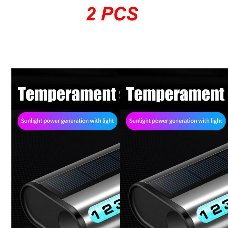 1~10 шт. номерной знак парковки автомобиля светящаяся карта парковки автомобиля солнечная зарядка временная остановка номер телефона карта для украшения автомобиля