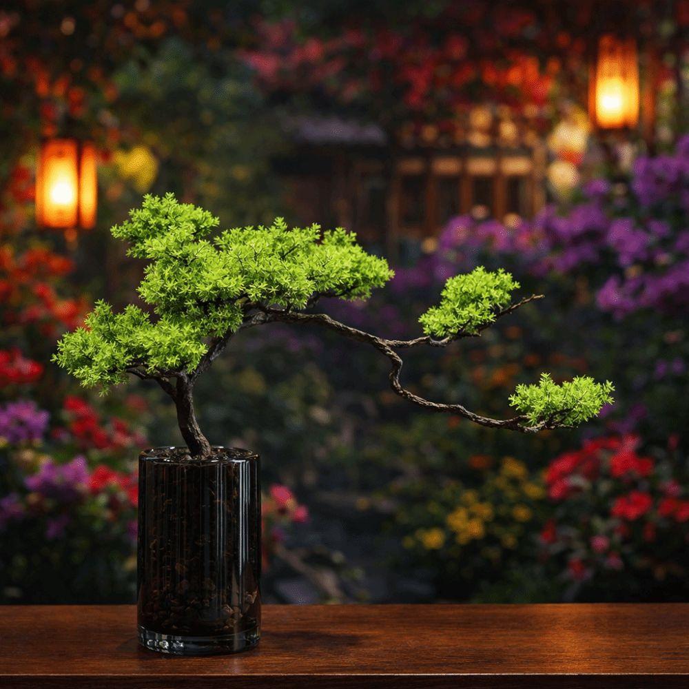 Flexible Bonsai Pine Tree Plastic Welcome Pine Tree Fake Potted Plants Desktop Decoration