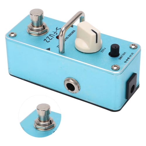 Blue Metal Mini Fuzz Electric Guitar Pedal Single Effect Pedal with True Bypass for Musicians