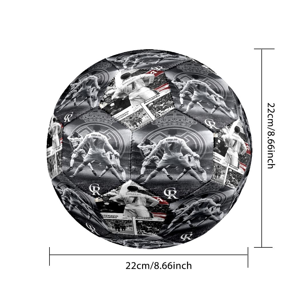 Ronaldo's Devil's Legend Aig Soccer Ball Size 5 Football Machine Sewn Indoor/Outdoor Training and Matches Ideal for Soccer Enthusiasts