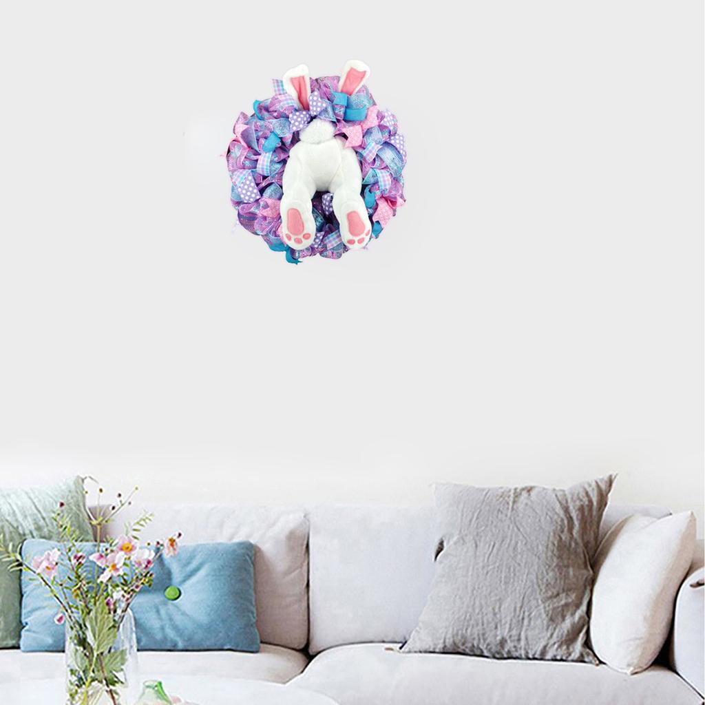 Пасхальный Венок Наклейка Зайчик Мультяшные Наклейки На Стену Креативный Декор для Розетки DIY Наклейка