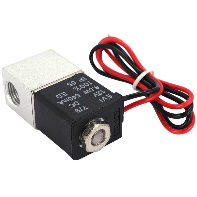 VOFUN-4X DC12V Электромагнитный клапан 1/4 дюйма 2-ходовой Нормально закрытый Прямого действия Пневматические клапаны Для воды Воздуха Газа