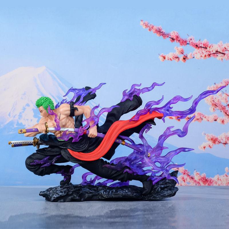 One Piece Ручной Дрифтовый Нож Вытягивающий Фигурки Зоро GK Статуя С Эффектом Аниме Модная Игровая Фигурка Настольное Украшение Подарок