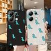 Dinosaur Patterned Soft Silicone Case For Samsung A55 A35 M35 Xiaomi Redmi Note 13 Pro iPhone Huawei Honor Realme Camera Protective Shockproof Cover