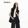 MO&Co. New Chinese Style Wide Shoulder Frayed Cuff Vest