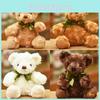 Adorable 7-inch Teddy Bear Plush Toy With Soft Coral Fleece Small Huggable Teddies