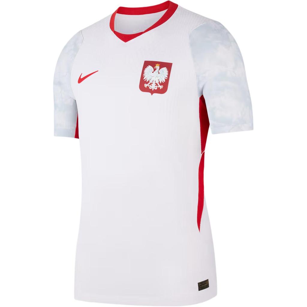 Nike Польша Aero-Fit Домашняя версия для игрока Быстросохнущая Дышащая Пуловер Короткий рукав Футбольная футболка Мужские топы IO8528-100