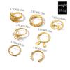 K Ring Style Jewelry Retro Gold Leaf Flower Rabbit Horn Stacked Ring Set Female
