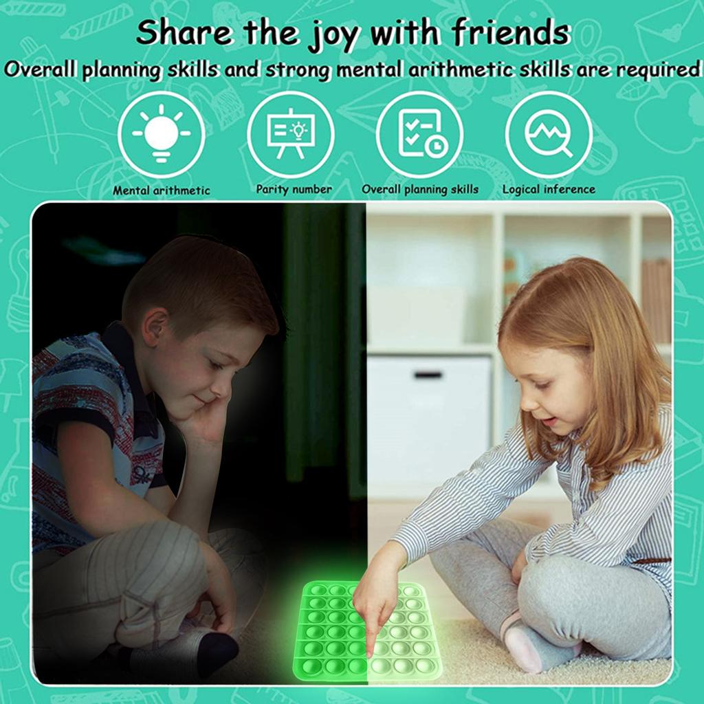 Светящаяся в темноте сенсорная светящаяся игрушка для снятия стресса Push Bubble