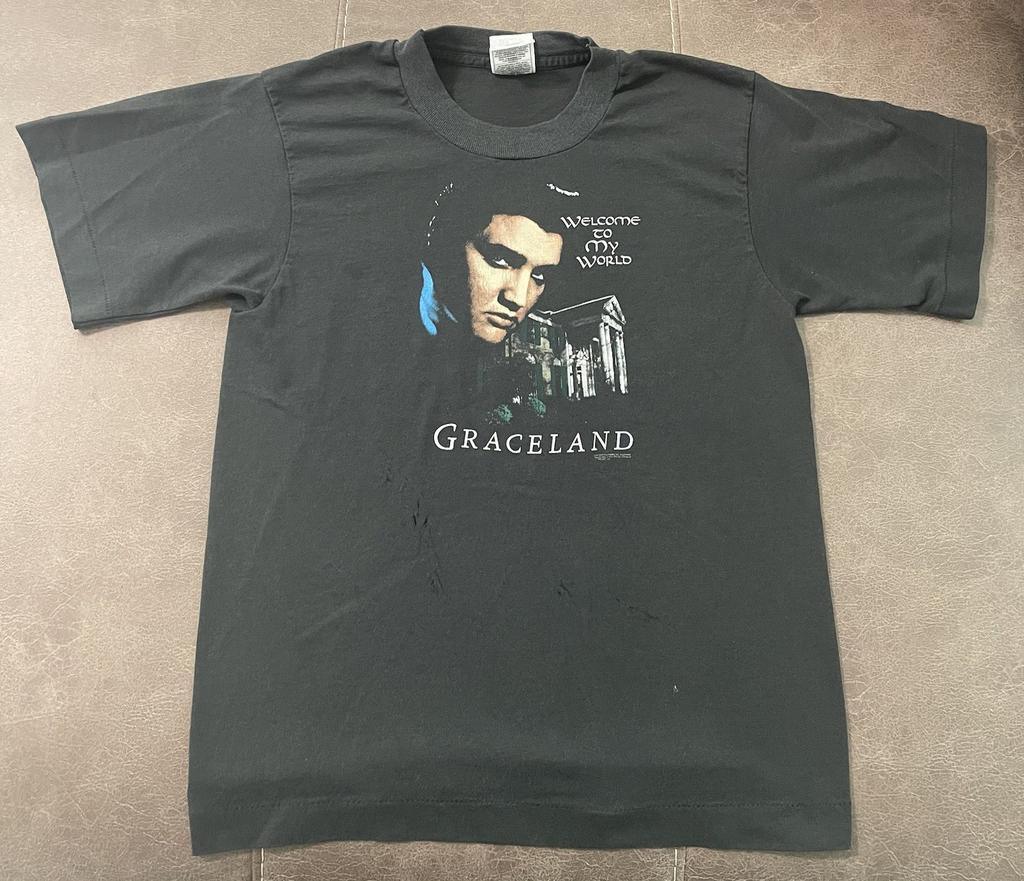 Elvis Presley Graceland Vintage 1996 T Shirt Size Youth Large Single Stitch 90s