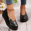 Мода Женская Мода Клиновидный каблук Туфли-лодочки 2025 Весна Лето Легкие Платформа Лоферы Женские Мягкая подошва Комфорт Повседневная обувь Большой размер 42
