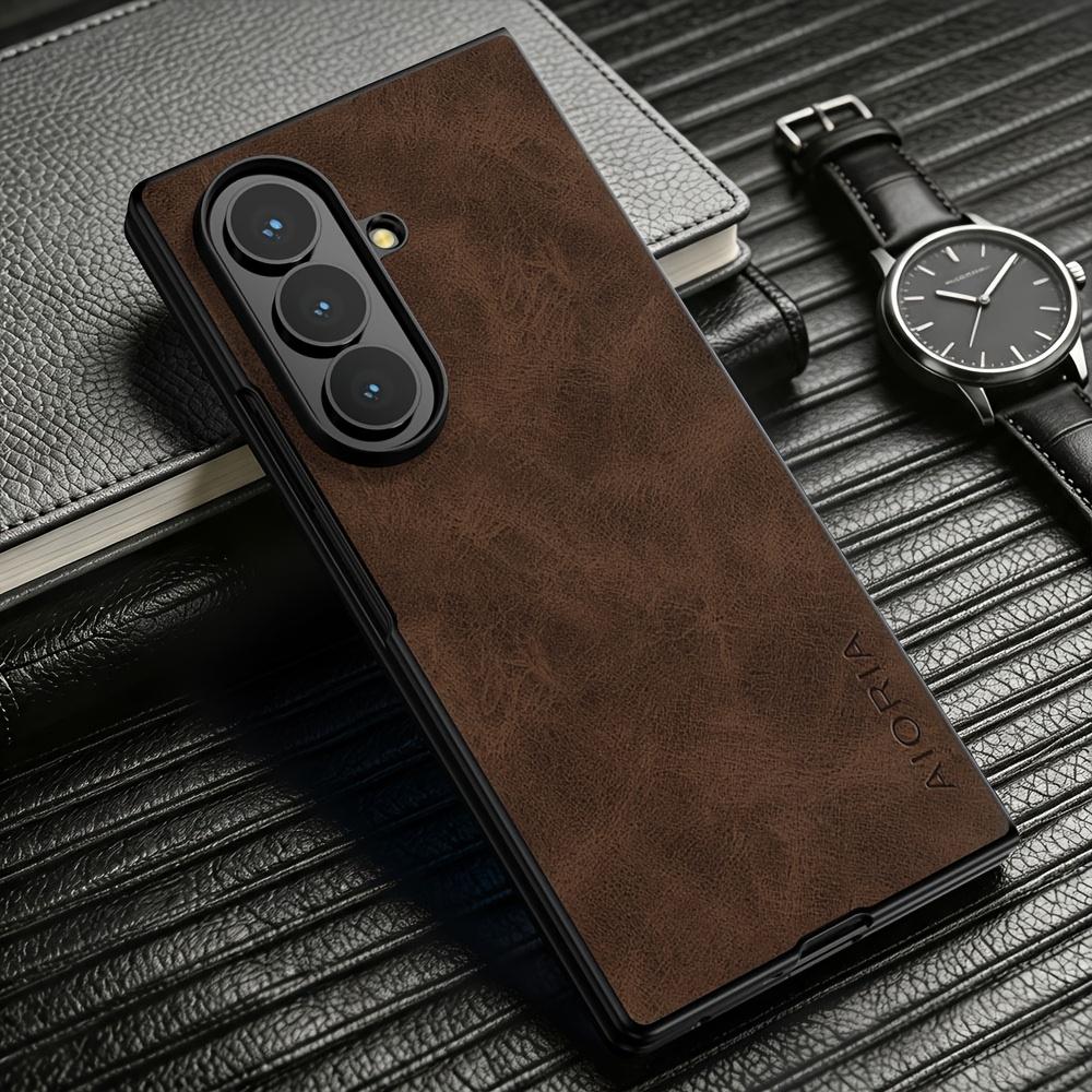 Phone Case - for Samsung for Galaxy Z Fold8 Ultra Case Business Style Vintage Elegant Faux Leather Phone Case for Fold 8