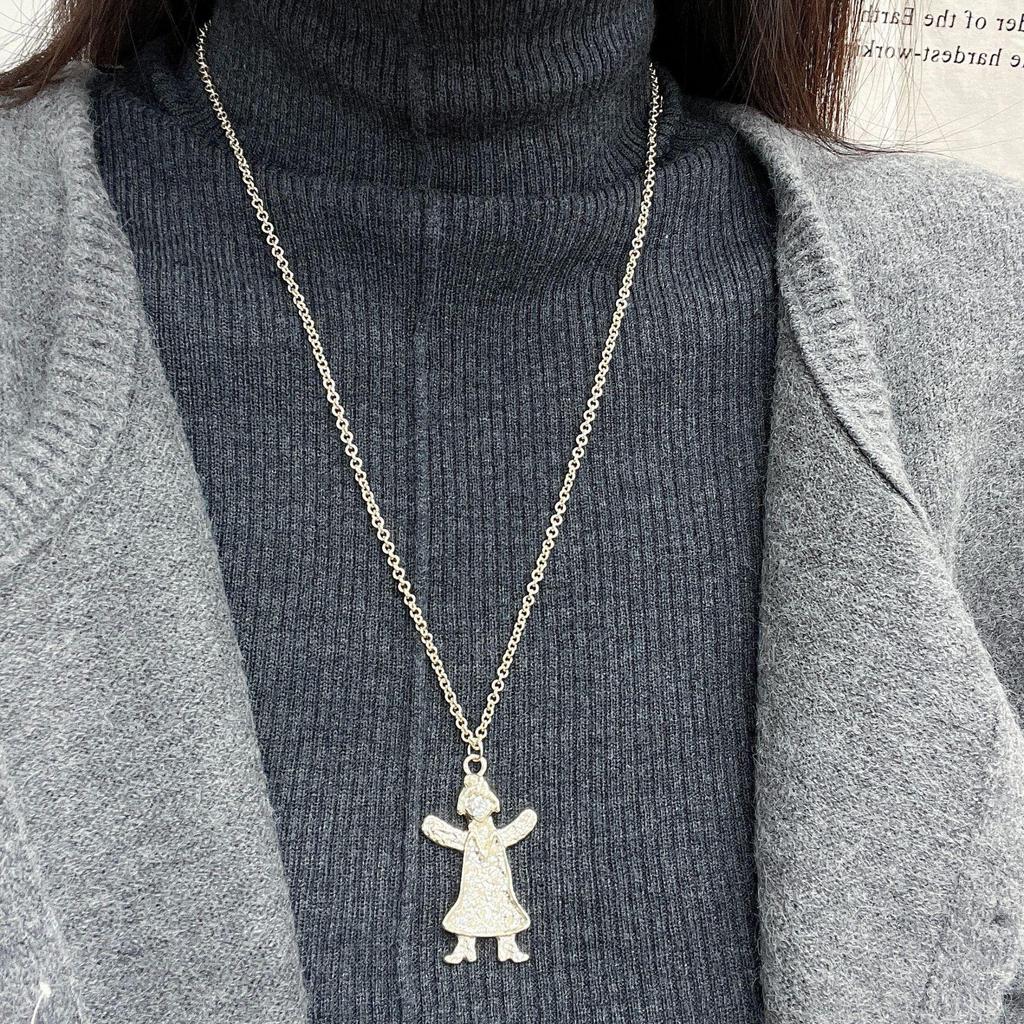 Ожерелье Sesa Retro Gingerbread Couple - покрытая медью детская многослойная цепочка-свитер