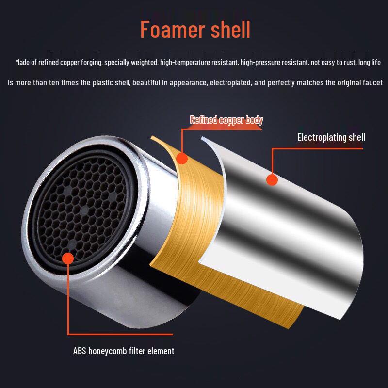 Многофункциональный водосберегающий аэратор для смесителя, излив, гаечный ключ и фильтрующая гильза