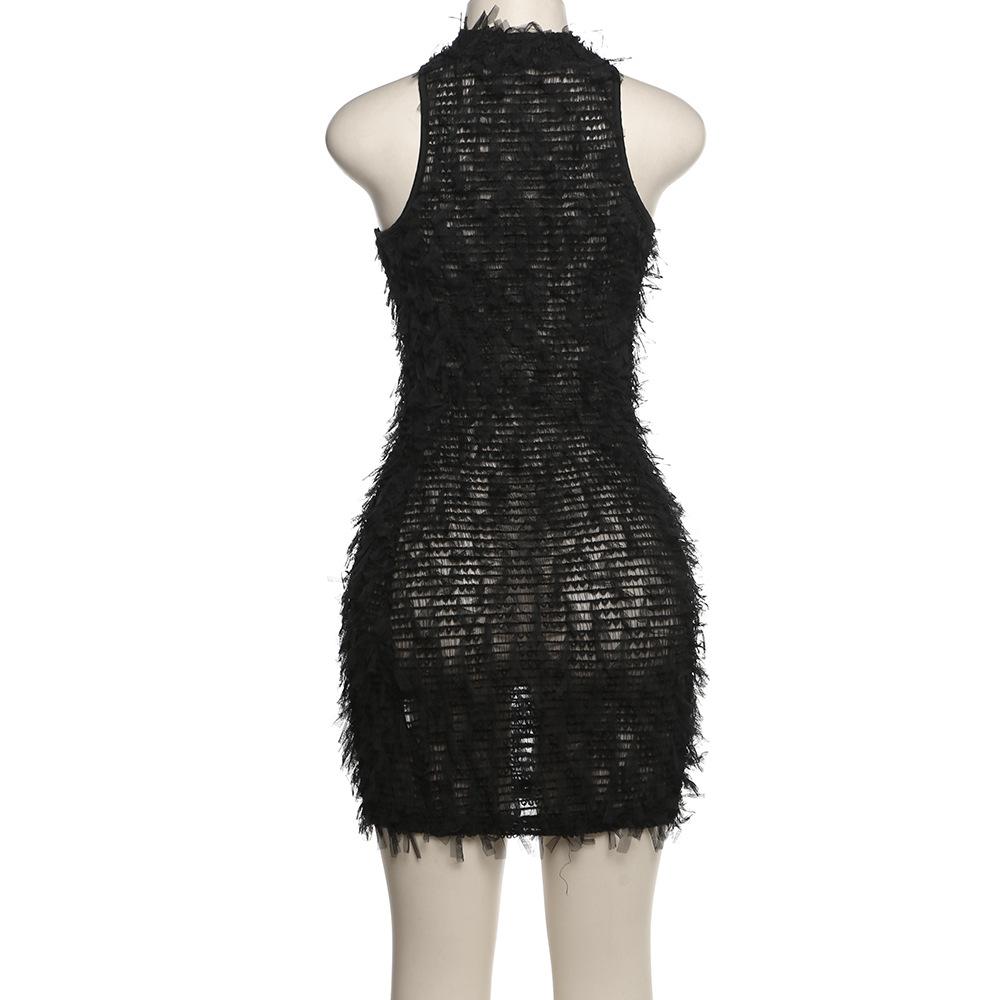 Новое женское облегающее платье без рукавов в полоску на молнии для вечеринки, вечернее клубное мини-платье