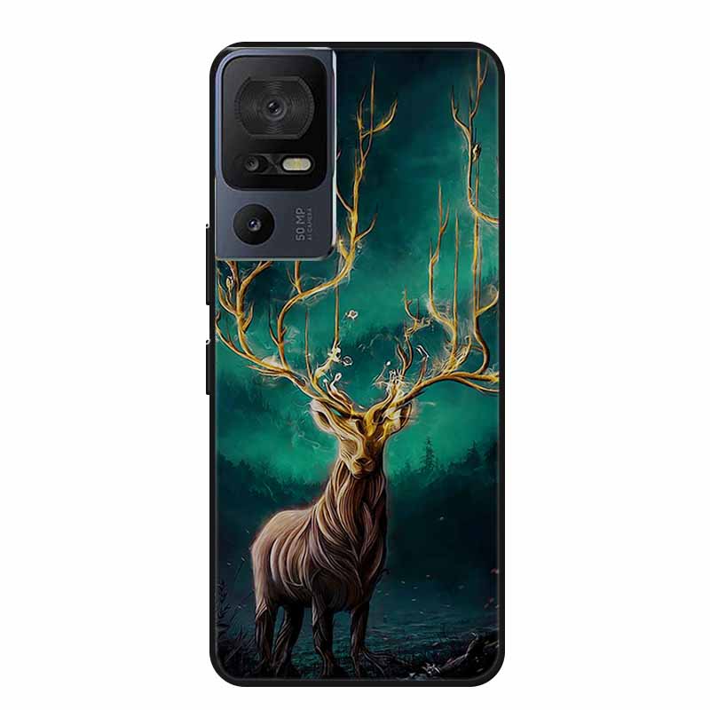 Чехол для телефона TCL 40 SE 40SE Coque Черный Силиконовый Мягкий Задний Чехол-Крышка Для TCL 40 SE Чехол Funda Для TCL40SE Capa 6.75" Оболочка