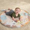 INGENUITY Tapis d'éveil bébé pliable WonderWood, rond avec arche de jeux en bois, mirroir et jouets bébé