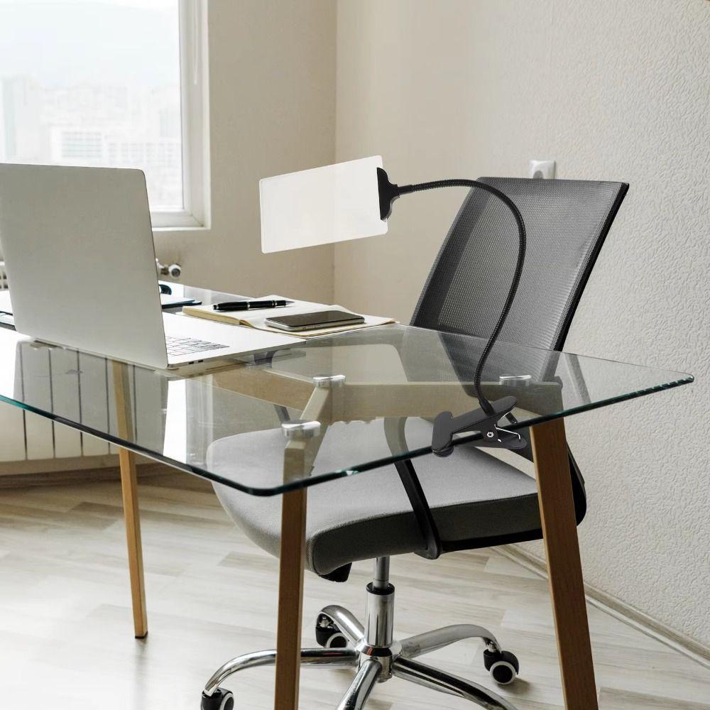 Лупа с клипсой на гибкой ножке, регулируемая лупа, 5-кратное увеличение, настольная