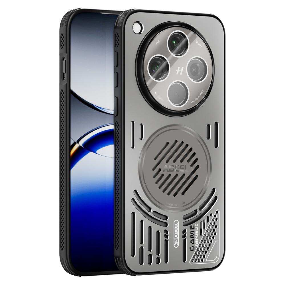 ABEEL For Oppo Find X8 5G Magnetic Case Aluminium Alloy+PC+TPU Hollow Heat Dissipation Phone Cover