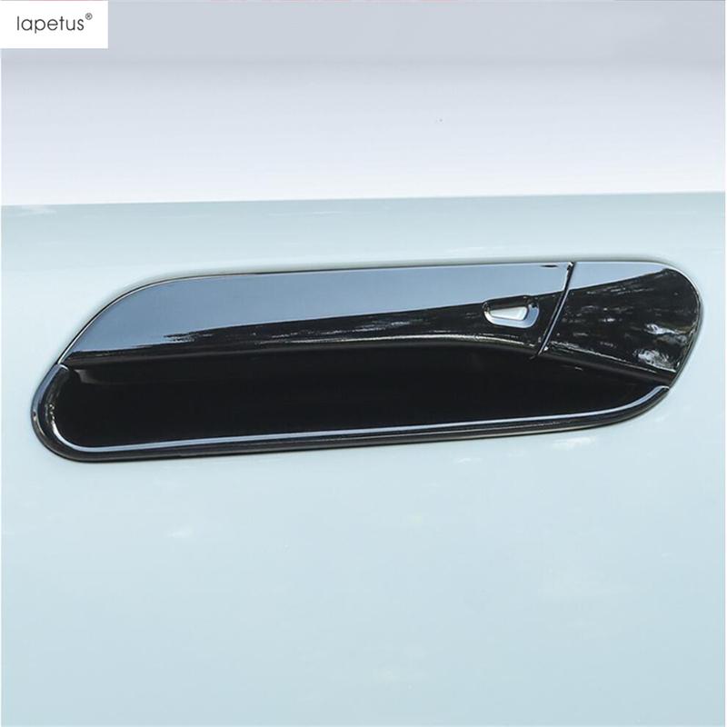 Car Door Handle Bowl Protection Cover Trim For VW Volkswagen ID.4 ID.6 X Crozz - 2025 Carbon Fiber / Chrome Accessories