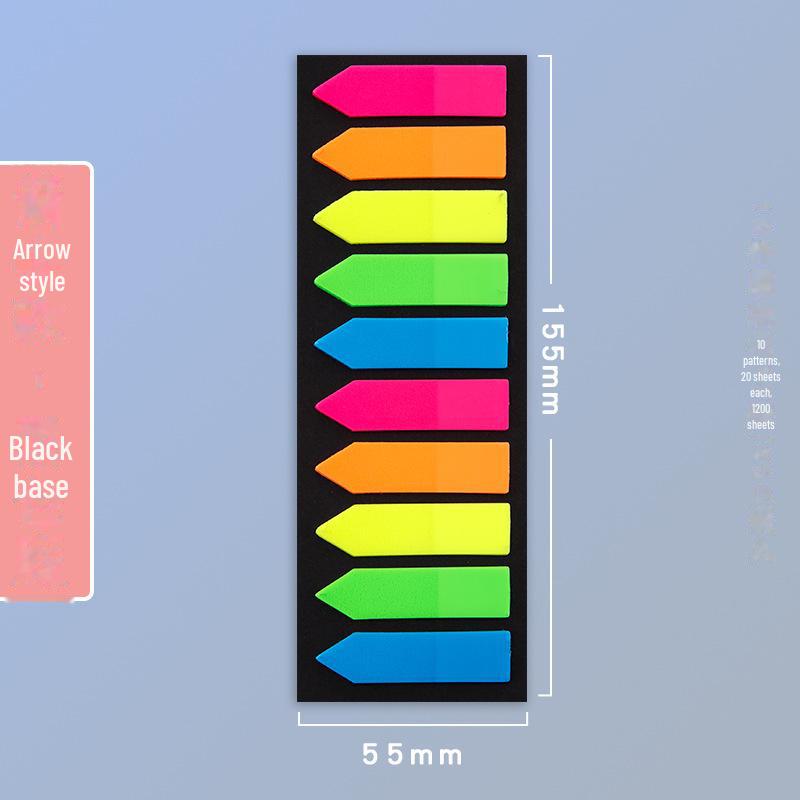 Красочные флуоресцентные стикеры из ПЭТ-материала - Индекс закладок для студентов и офисов