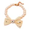 Ошейник для питомца из искусственного жемчуга с бантом для собак и кошек, модный свадебный ошейник для кошек, украшения для девочек, кошек и собак, аксессуары
