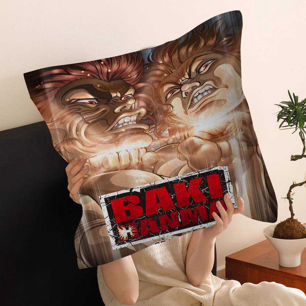 Аниме B-Baki The G-Grappler Наволочка Чехол для диванной подушки Декор для дома Детский подарок