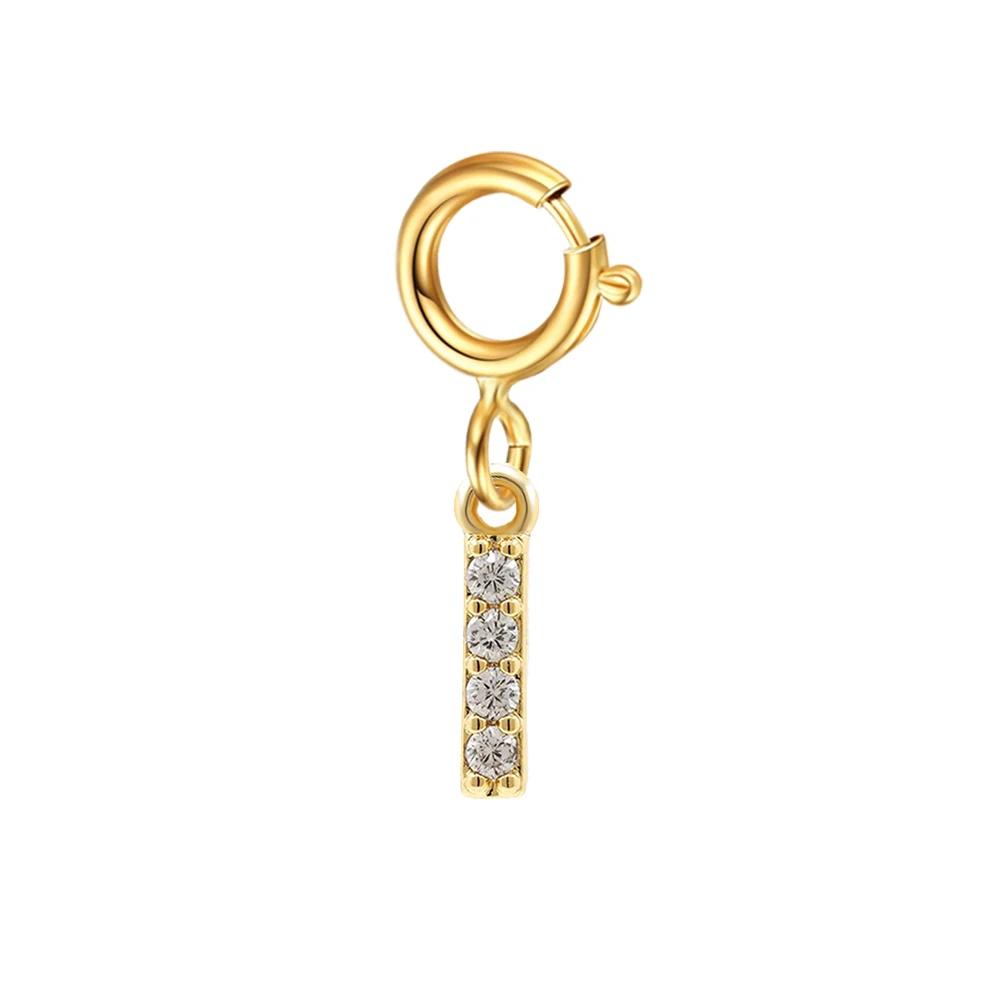 Подвеска с первой буквой алфавита, шармы с буквами из циркония для изготовления циркониевого ожерелья, серег, брелока из циркония, DIY аксессуары