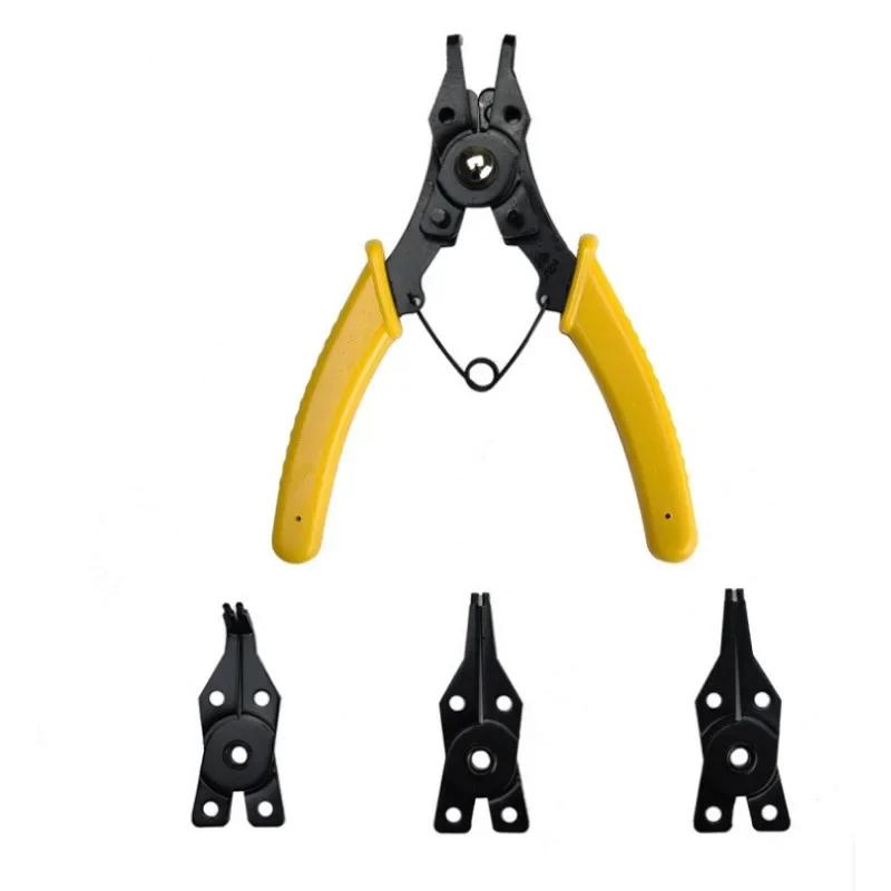 Набор плоскогубцев для стопорных колец 4 в 1, плоскогубцы для стопорных колец, мультиобжимные съемные плоскогубцы, плоскогубцы для удержания стопорных колец, ручные инструменты