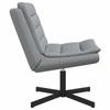 Swivel Chair Light Grey 63 x 75 x 76 cm Fabric