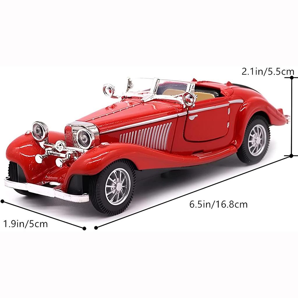 1:28 масштабов Benz 500K, откидной литой металл, антикварные классические модели автомобилей, коллекционные игрушки, подарки (Длина 6,5 дюйма/16,8 см)