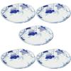 Mino Ware Dinnerware Set of Microwave and Dishwasher Made In Product Number 564601 "Indigo Grape" 5, 16.5cm Diameter, Safe, Japan,