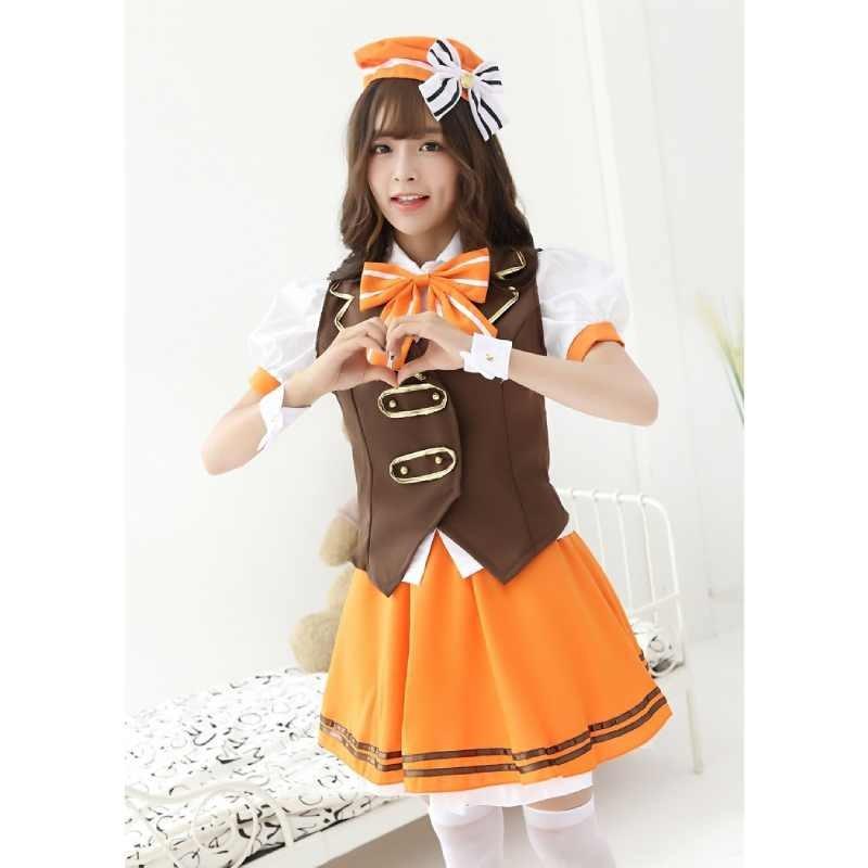 Костюм для косплея Go Chuumon Wa Usagi Desuka Kafuu Chino, аниме, студенческая форма из полиэстеровой смеси для костюмированных вечеринок