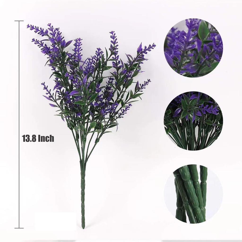 Лавандовый пластиковый цветок, имитация букета, имитация растения, зеленое растение, цветок в горшке, имитация растения, настенное украшение на Хэллоуин