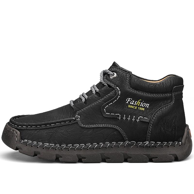 Spring/Autumn Men's Lace-up Large Size Retro Casual Shoes Casual Shoes Autumn/winter Plus Velvet Warm Handmade Ankle Boots