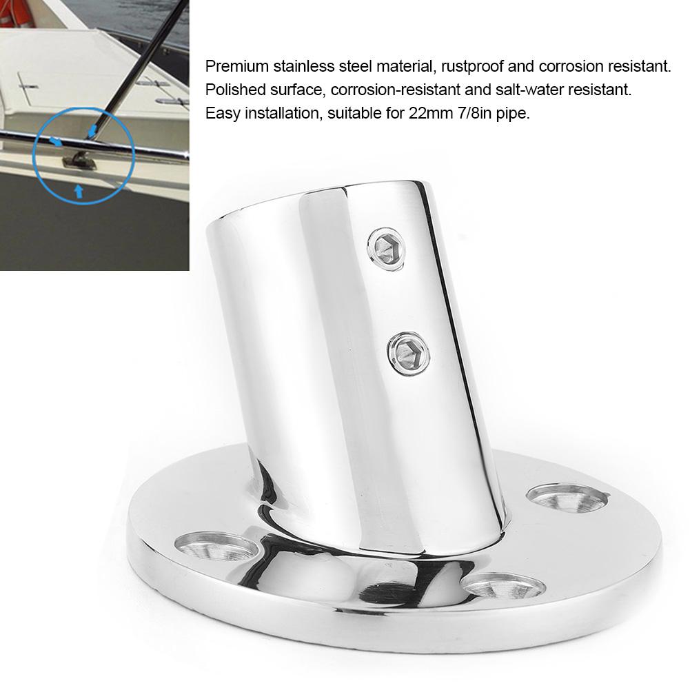 316 Stainless Steel Round Base 60 Degree Hand Rail Fitting Accessories for 22MM 7 8in Pipe