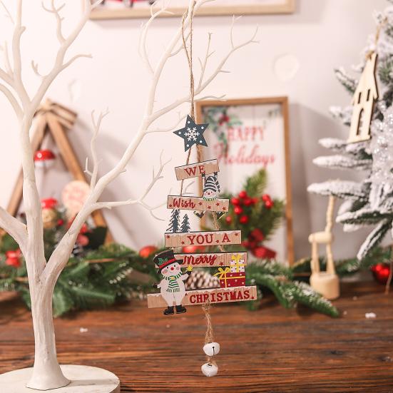 Подвеска Yousheng Christmas, прочная, многоразовая, деревянная, подвесная, для рождественской елки, для праздничного украшения дома