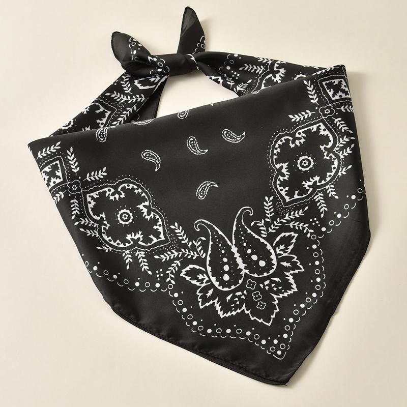 Newest Cashew Printed Hijab Bandana Fashion Cotton Square Scarf Headband Fancy Kerchief Muslim Headscarf