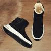 Fashion Cotton Shoes Men 2024 New Outdoor Plush Warm Fashionable Anti Slip Snow Boots Trend Flat Bottomed Casual Shoes Platform