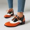 Supply Color Matching Lace-up Brock Deep Mouth Women's Single Shoes