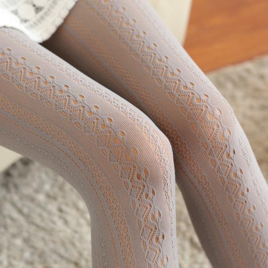 Сексуальные ажурные ажурные кружевные вертикальные полоски колготки женские чулки